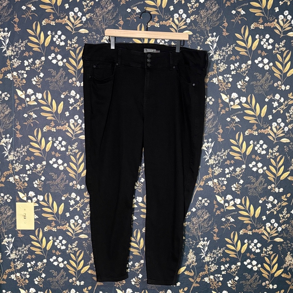 Torrid Black Ankle Jeans Jegging Size 24R